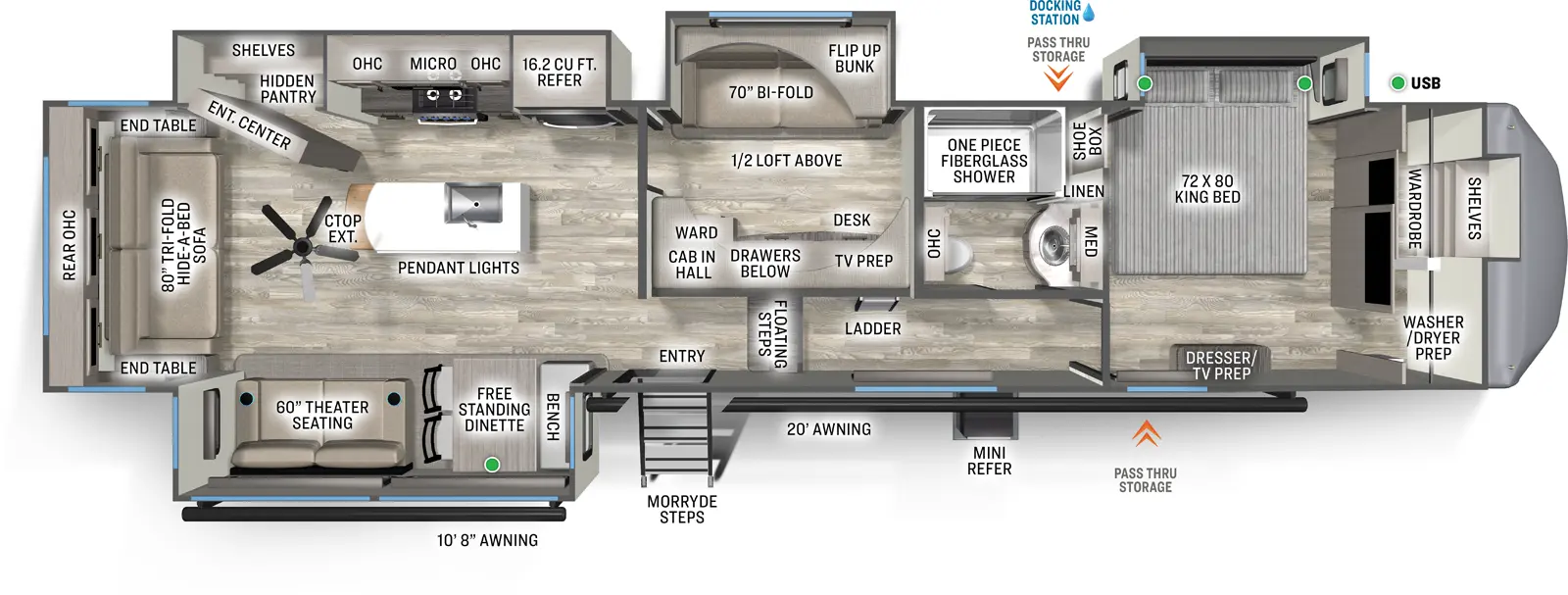 Sierra Fifth Wheels 4003MB Floorplan